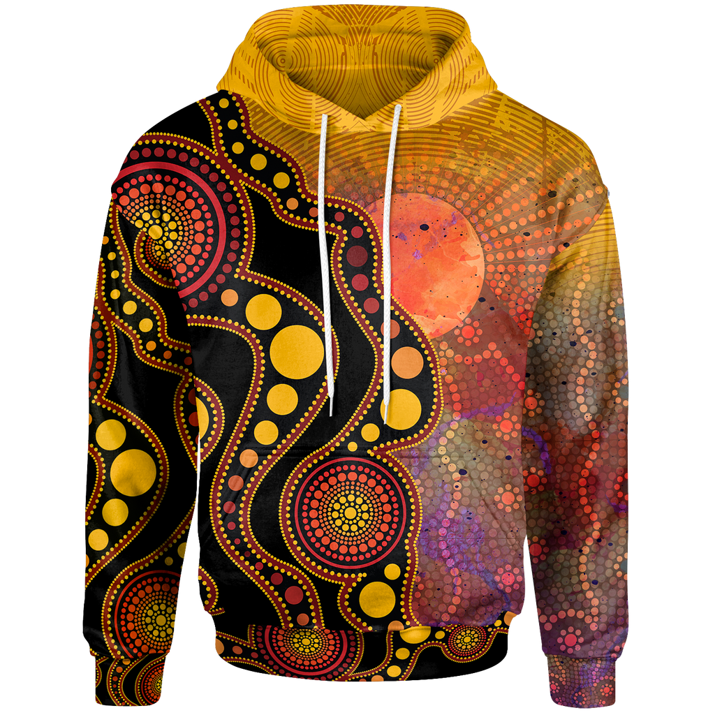aboriginal-hoodie-australia-indigenous-flag-circle-dot-painting-art-golden