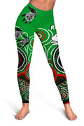 Rabbitohs Rugby Aboriginal Art Women Legging - LT12