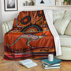 aboriginal-premium-blanket-kangaroo-with-dot-painting
