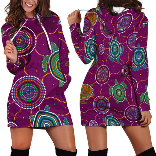 hoodie-dress-aboriginal-turtle-purple-australia-dot-patterns