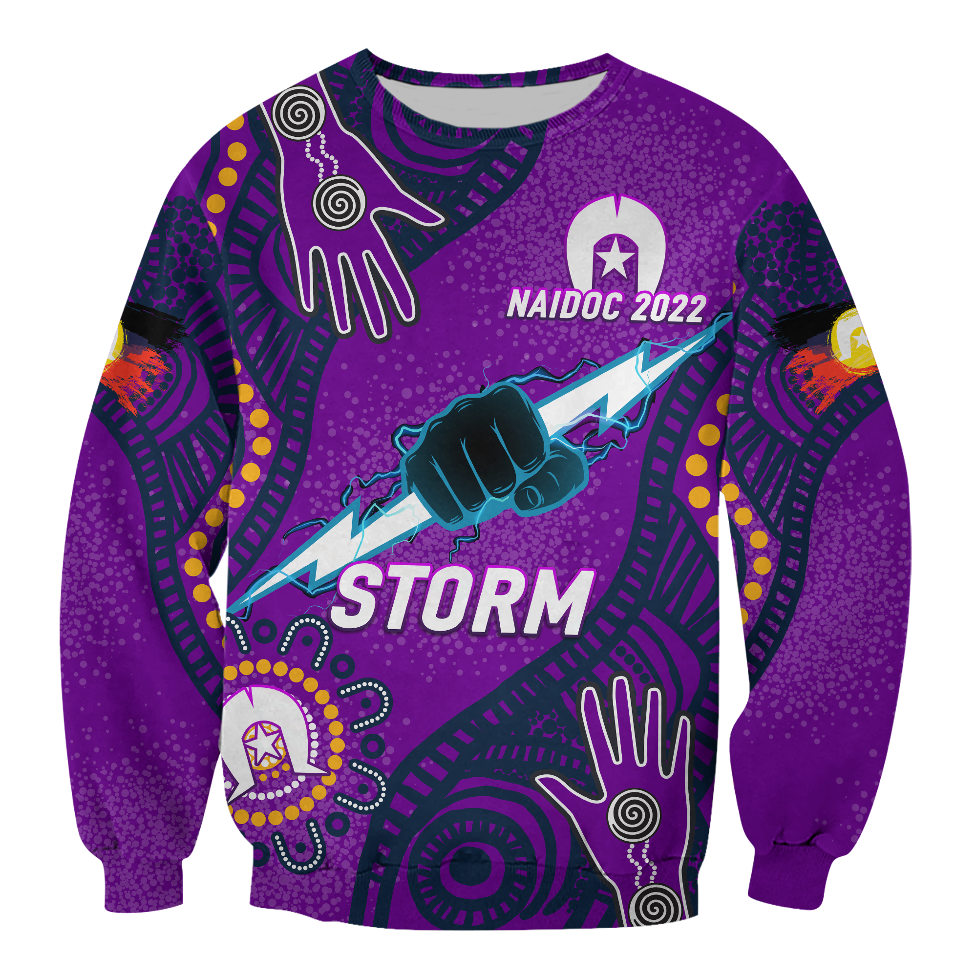 custom-personalised-storm-rugby-naidoc-2022-aboriginal-sweatshirt