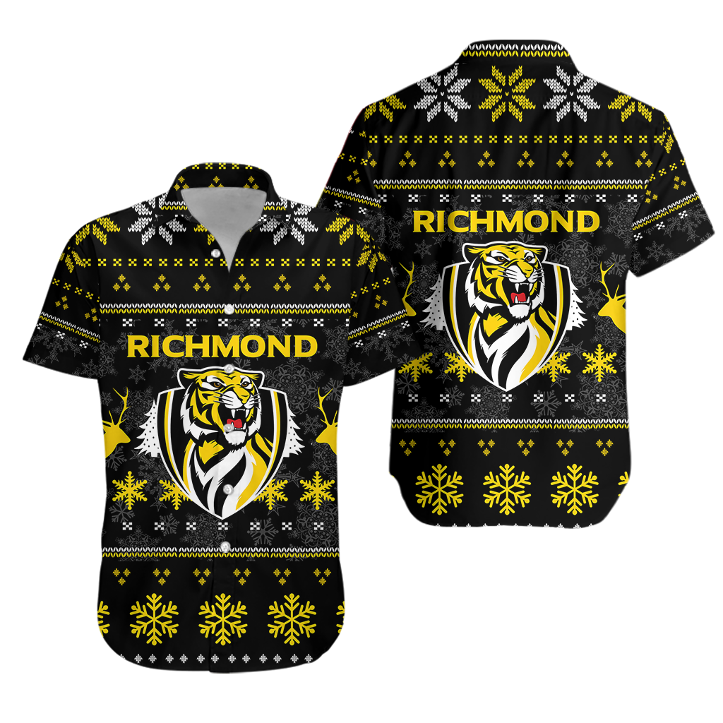 Richmond Football Club Hawaiian Shirt - Christmas Ugly Style