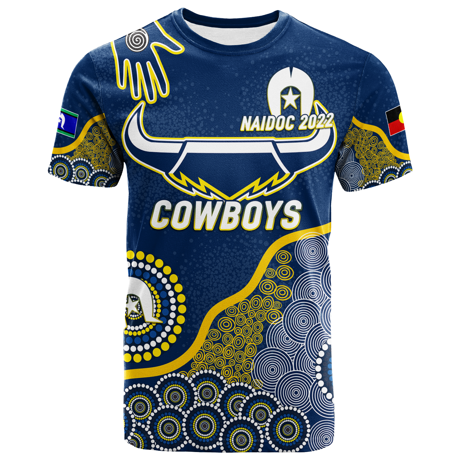 custom-personalised-cowboys-rugby-naidoc-2022-aboriginal-t-shirt