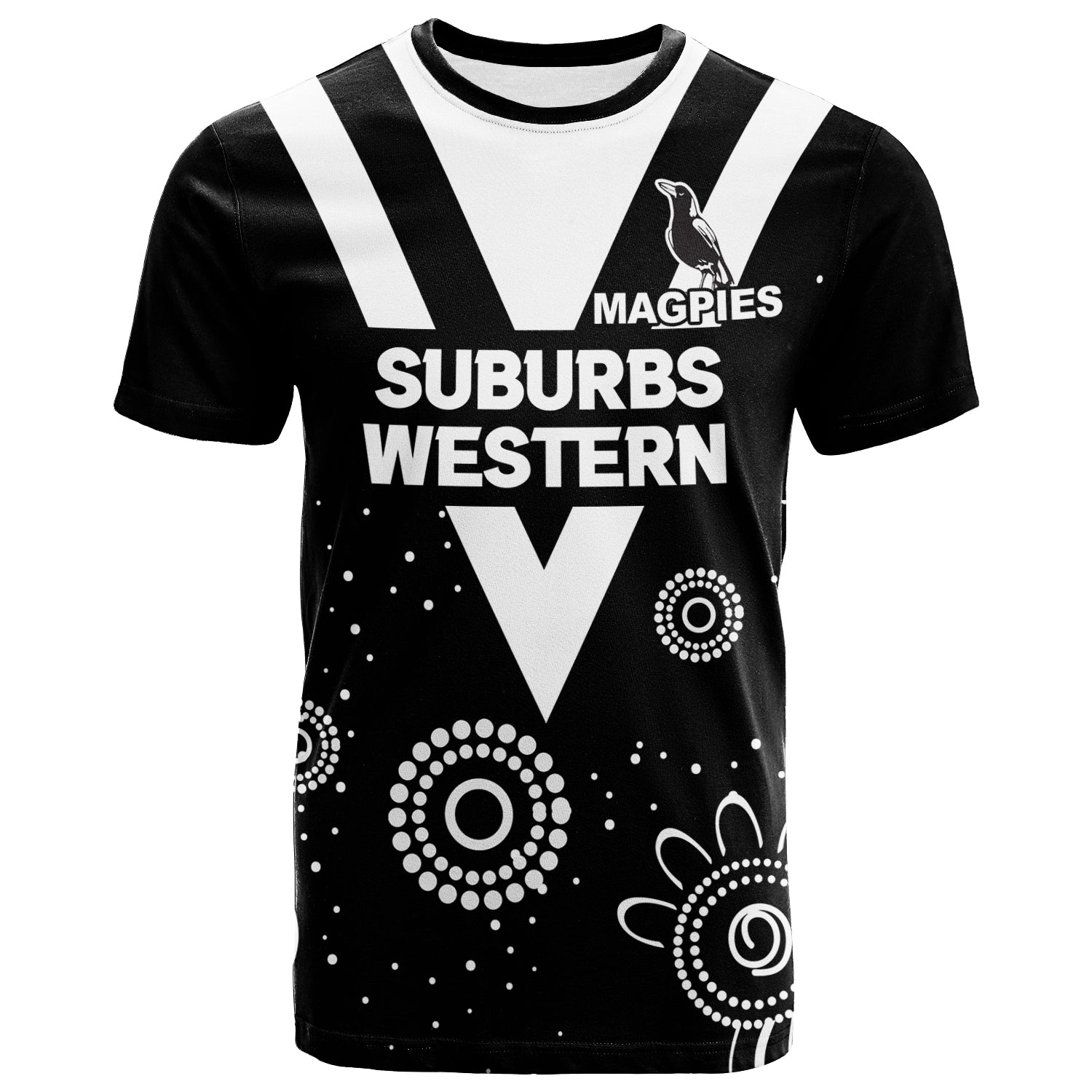 western-suburbs-magpies-t-shirt-indigenous-dot-painting-art
