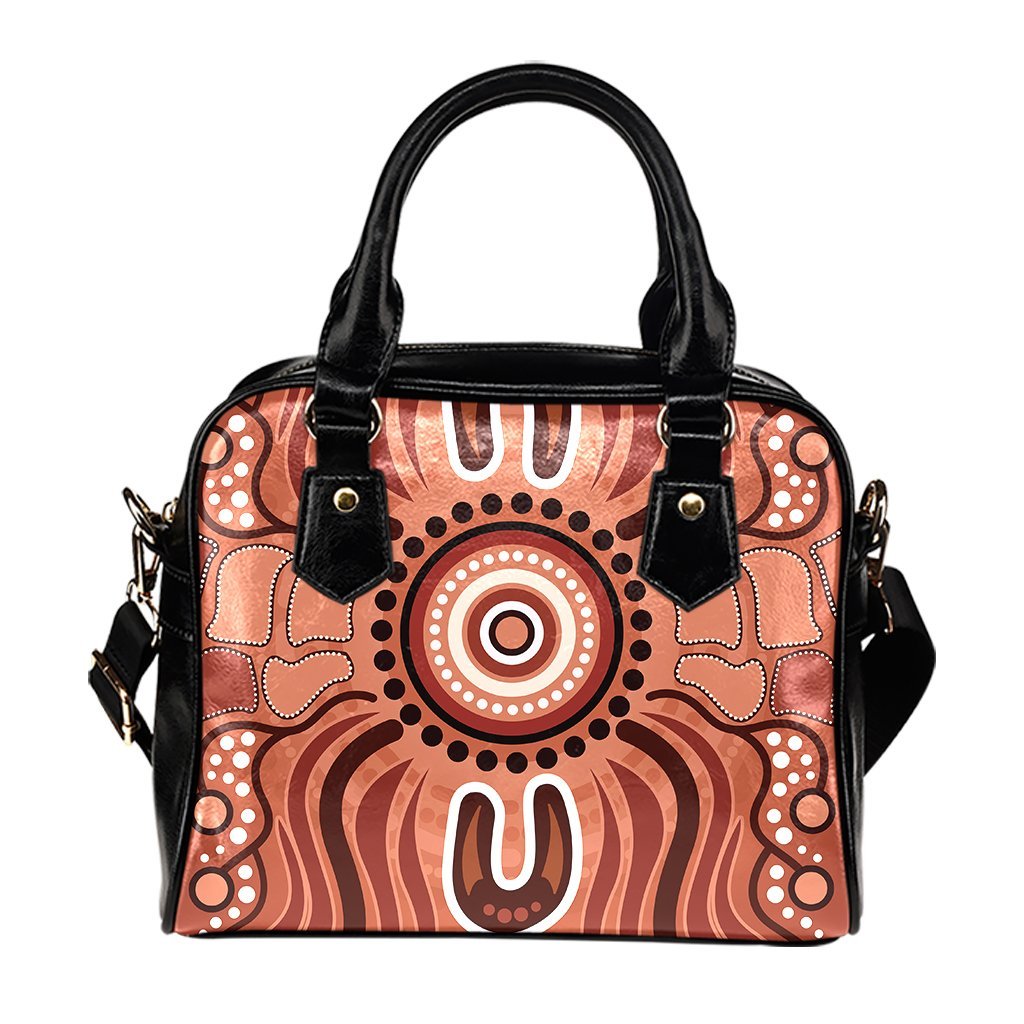 Aboriginal Shoulder Handbag - Indigenous Art Patterns Ver02 - Vibe Hoodie
