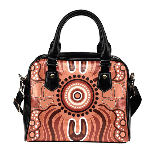 Aboriginal Shoulder Handbag - Indigenous Art Patterns Ver02 - Vibe Hoodie