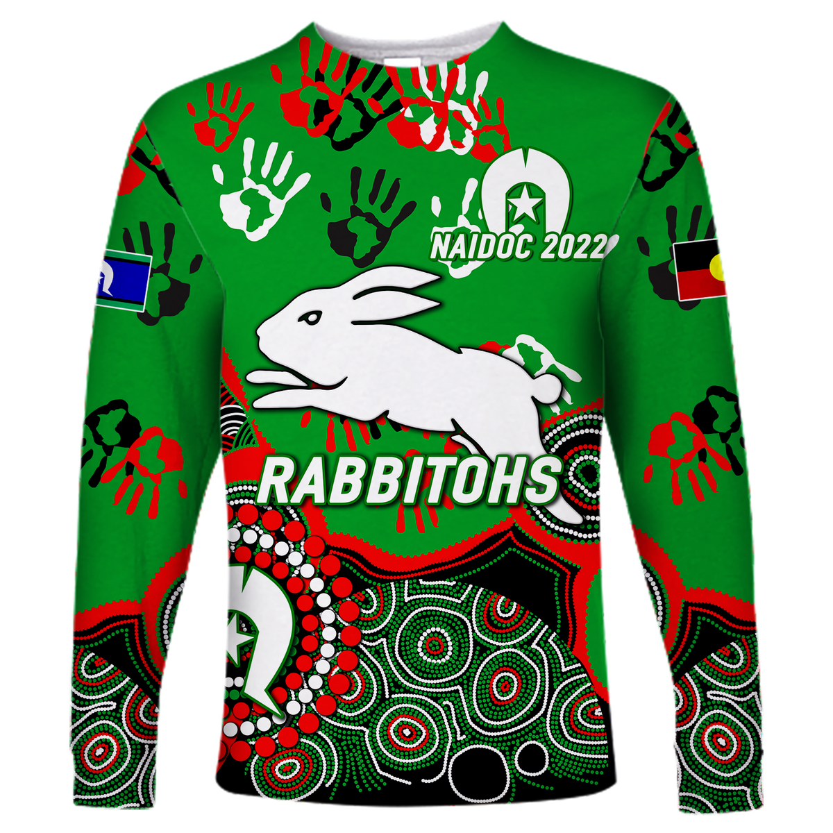 custom-personalised-rabbitohs-rugby-naidoc-2022-aboriginal-long-sleeve-shirt