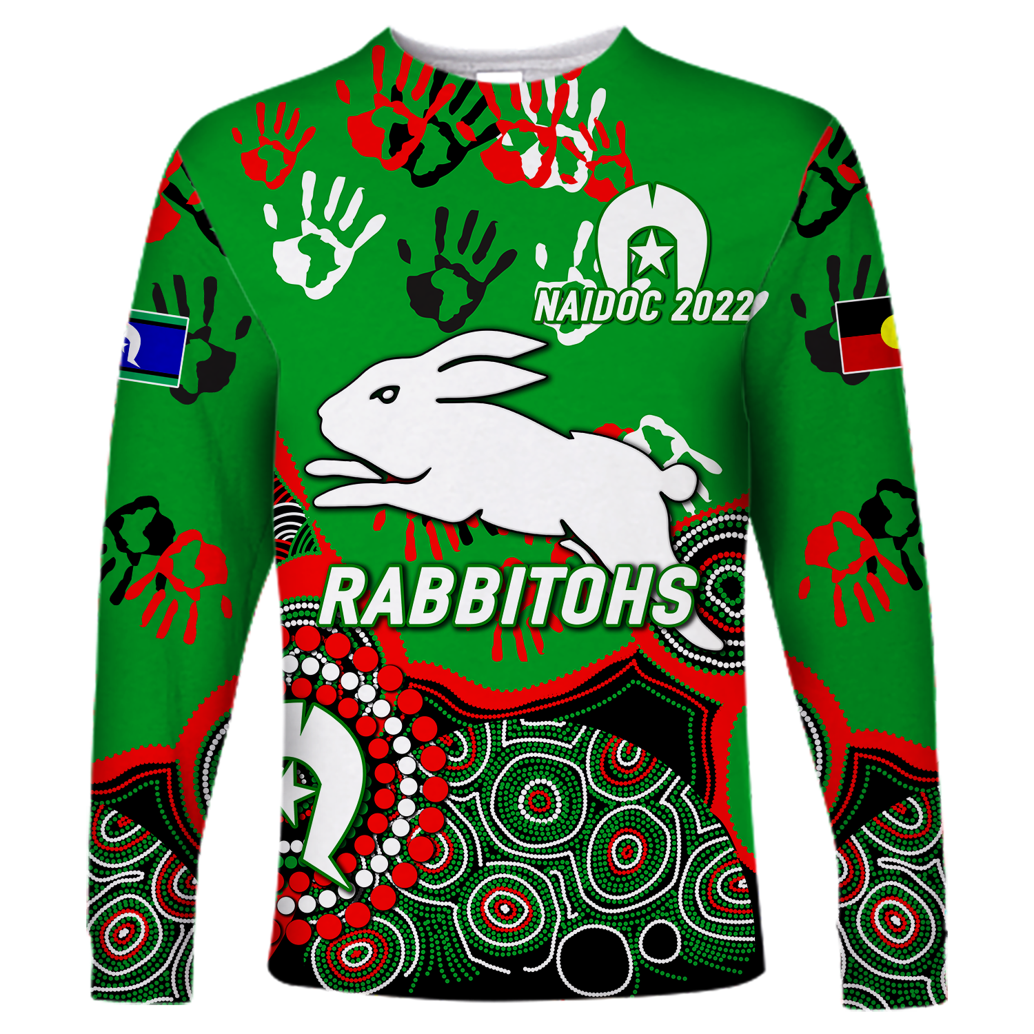 custom-personalised-rabbitohs-rugby-naidoc-2022-aboriginal-long-sleeve-shirt