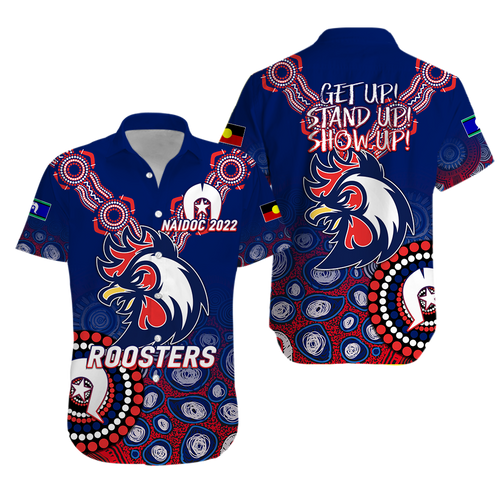 Roosters Rugby NAIDOC 2022 Aboriginal Hawaiian Shirt