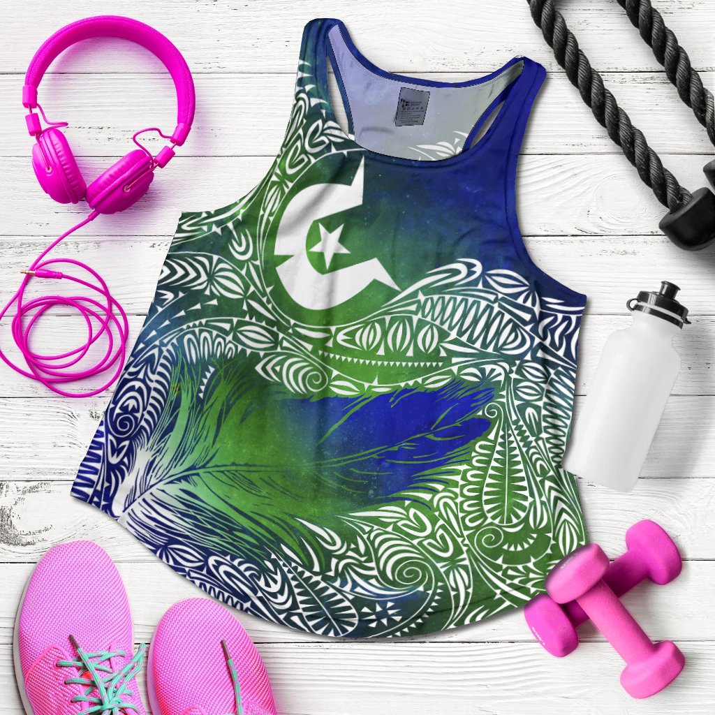Torres Strait Islander Women's Racerback Tank - Feather Torres Aether BN15T - Vibe Hoodie