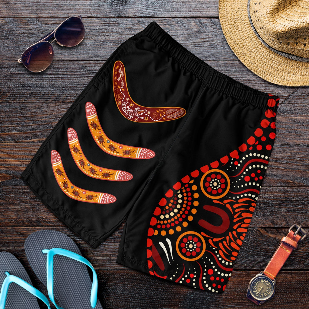 aboriginal-mens-short-aboriginal-boomerangs-with-dot-painting-pattern