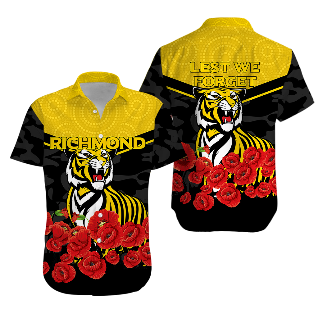 Richmond Anzac Day Indigenous Art Hawaiian Shirt