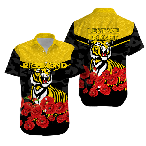 Richmond Anzac Day Indigenous Art Hawaiian Shirt