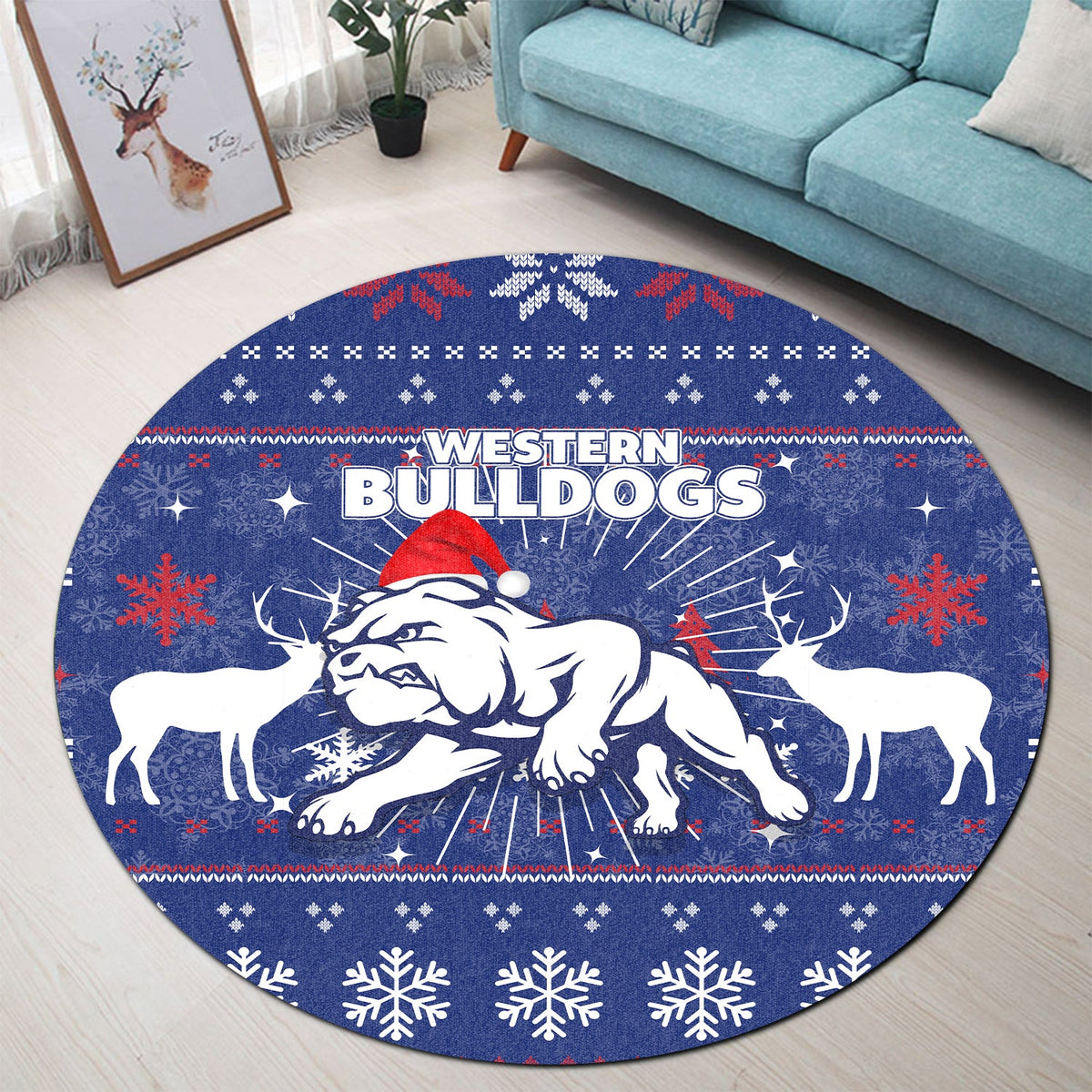 western-bulldogs-round-carpet-christmas-ugly-style