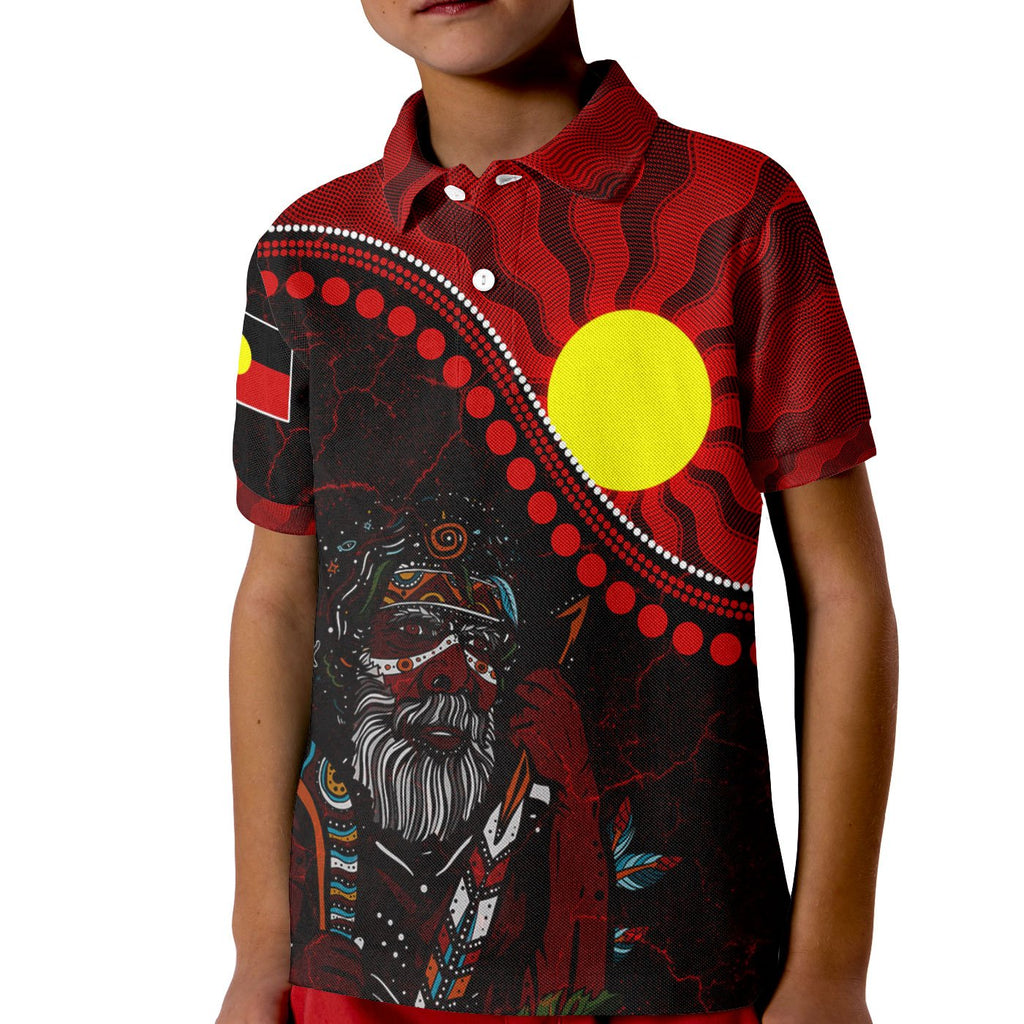 aboriginal-polo-shirts-kid-indigenous-people-and-sun