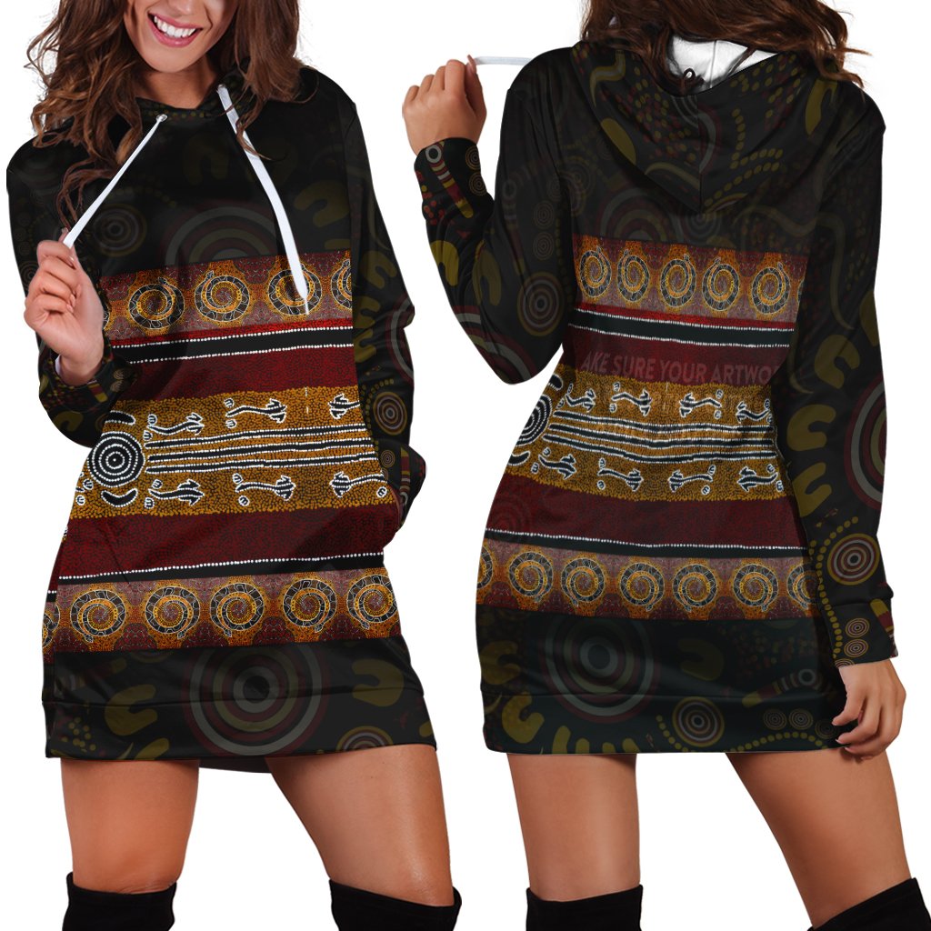 hoodie-dress-aboriginal-dot-panting-art-horizontal-lines