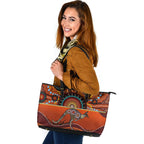 aboriginal-leather-tote-bag-kangaroo-with-dot-painting