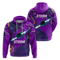 Storm Rugby ANZAC Day Camouflage Indigenous Art Hoodie - LT12