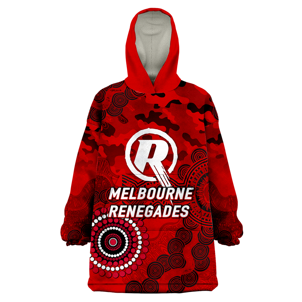 Melbourne Renegades ANZAC Day Aboriginal Wearable Blanket Hoodie - LT12