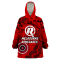 Melbourne Renegades ANZAC Day Aboriginal Wearable Blanket Hoodie - LT12