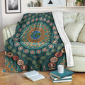 premium-blanket-aboriginal-green-dot-painting-with-earth