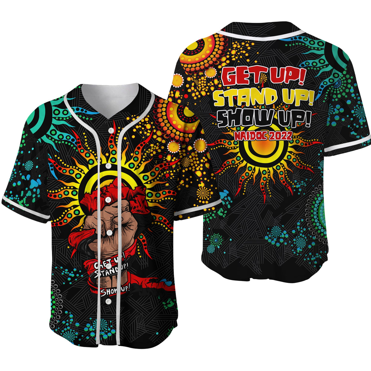 NAIDOC Week 2022 Aboriginal Art Unique Baseball Jersey