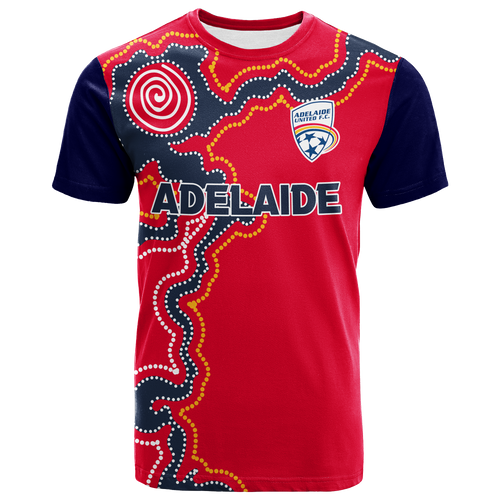 custom-personalised-adelaide-united-t-shirt-indigenous-dot-painting-art