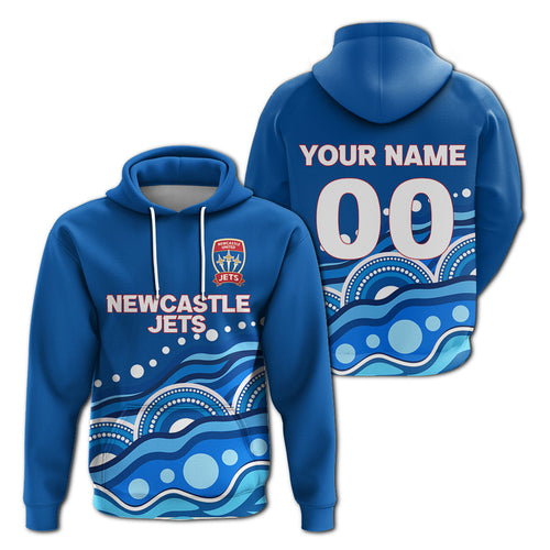 custom-personalised-newcastle-jets-hoodie-indigenous-dot-painting-art