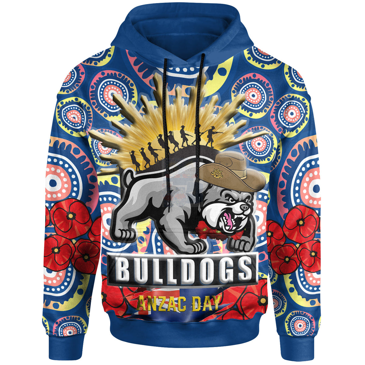 bulldogs-rugby-hoodie-aboriginal-and-anzac-day-with-poppy-flower-patterns-hoodie