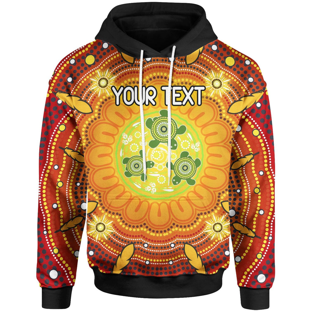 custom-text-aboriginal-kid-hoodie-turtle-circle-dot-painting-art
