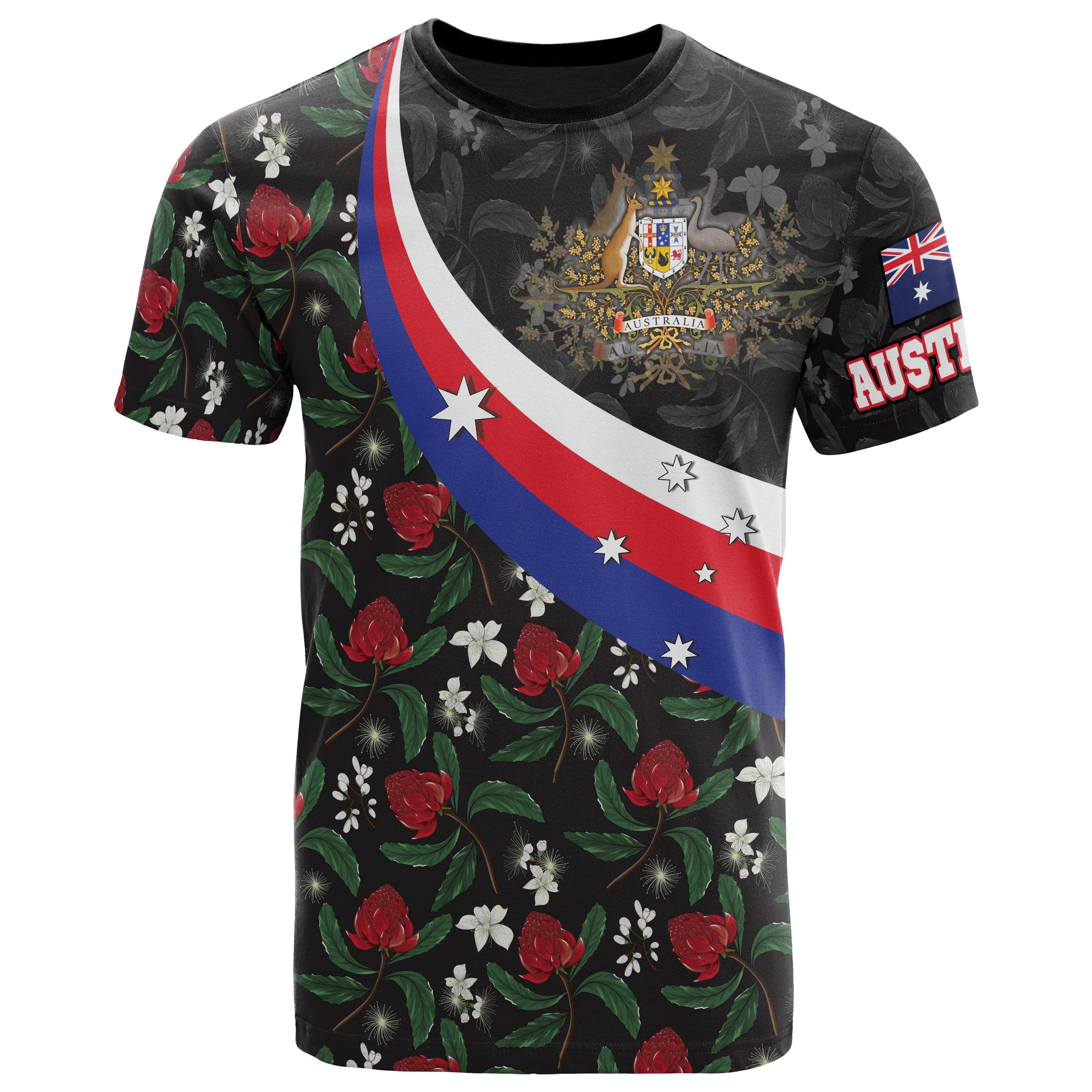 t-shirt-australia-coat-of-arms-with-waratah-patterns