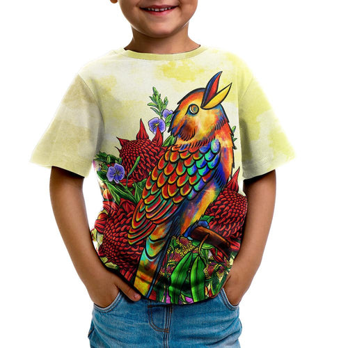kid-t-shirt-australia-kookaburra-with-waratah