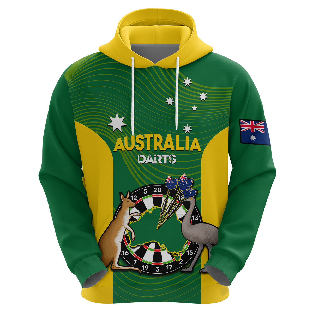 custom-personalised-australia-darts-national-color-mix-kangaroo-and-emu-hoodie