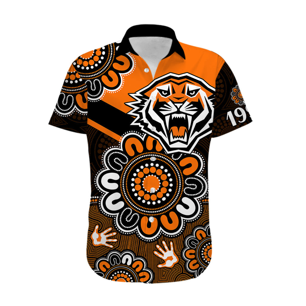 custom-personalised-nrl-wests-tigers-rugby-founded-1999-aboriginal-hawaiian-shirt
