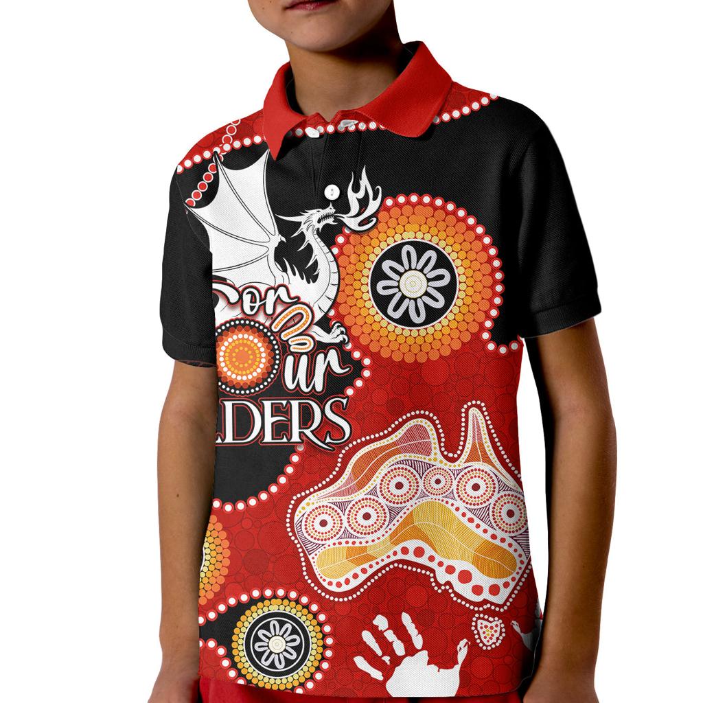 personalised-naidoc-week-2023-nrl-dragons-for-our-elders-kid-polo-shirt