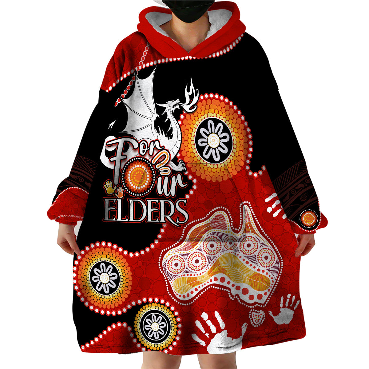 personalised-naidoc-week-2023-nrl-dragons-for-our-elders-wearable-blanket-hoodie