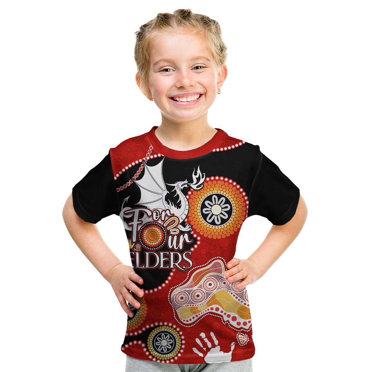 personalised-naidoc-week-2023-nrl-dragons-for-our-elders-kid-t-shirt