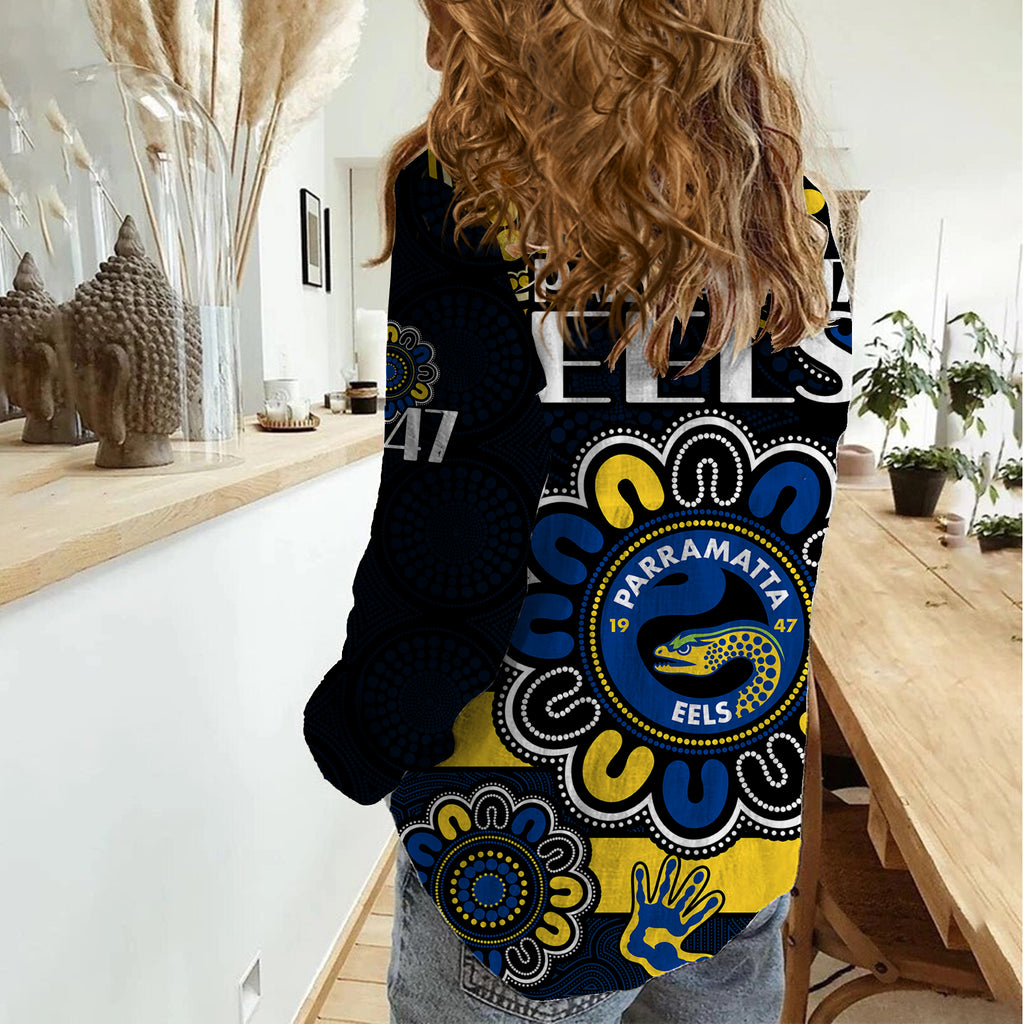 nrl-parramatta-eels-rugby-women-casual-shirt-eels-1947-aboriginal