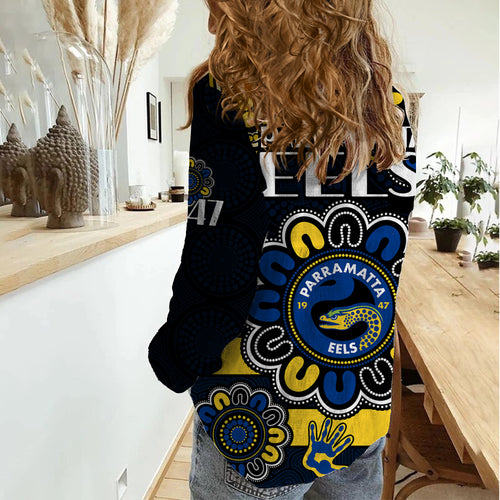 nrl-parramatta-eels-rugby-women-casual-shirt-eels-1947-aboriginal