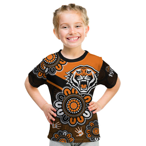 custom-personalised-nrl-wests-tigers-rugby-founded-1999-aboriginal-kid-t-shirt