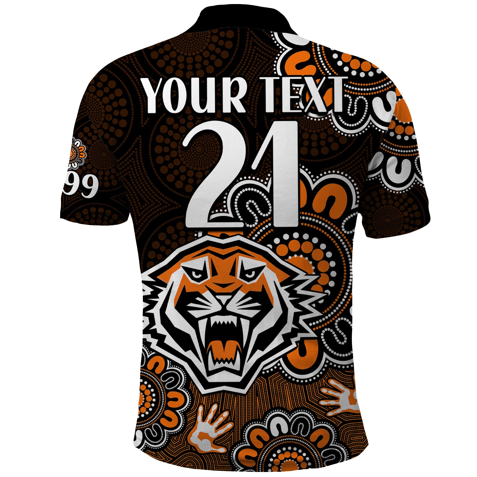 custom-personalised-nrl-wests-tigers-rugby-founded-1999-aboriginal-polo-shirt