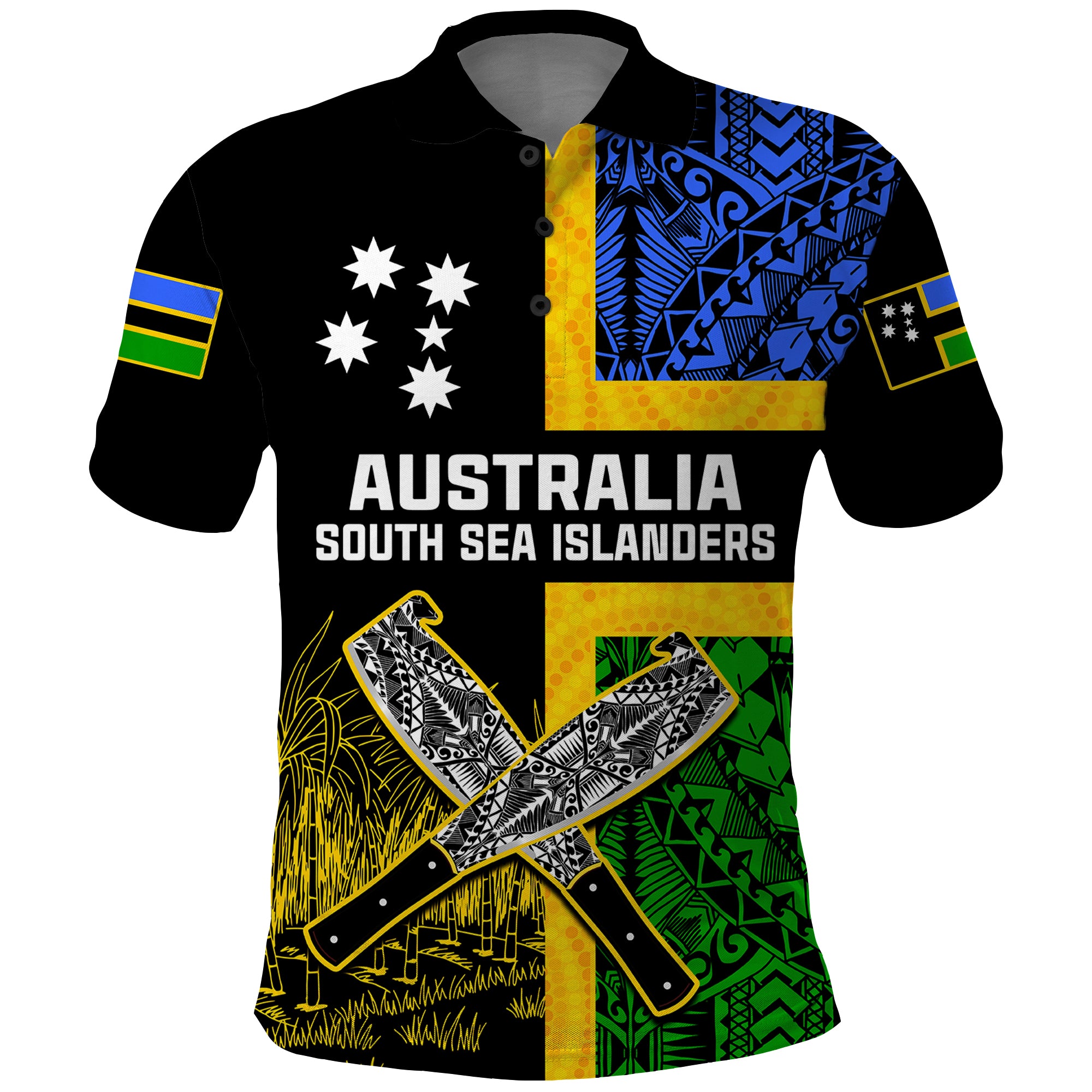 custom-personalised-australian-south-sea-islanders-flag-style-polo-shirt