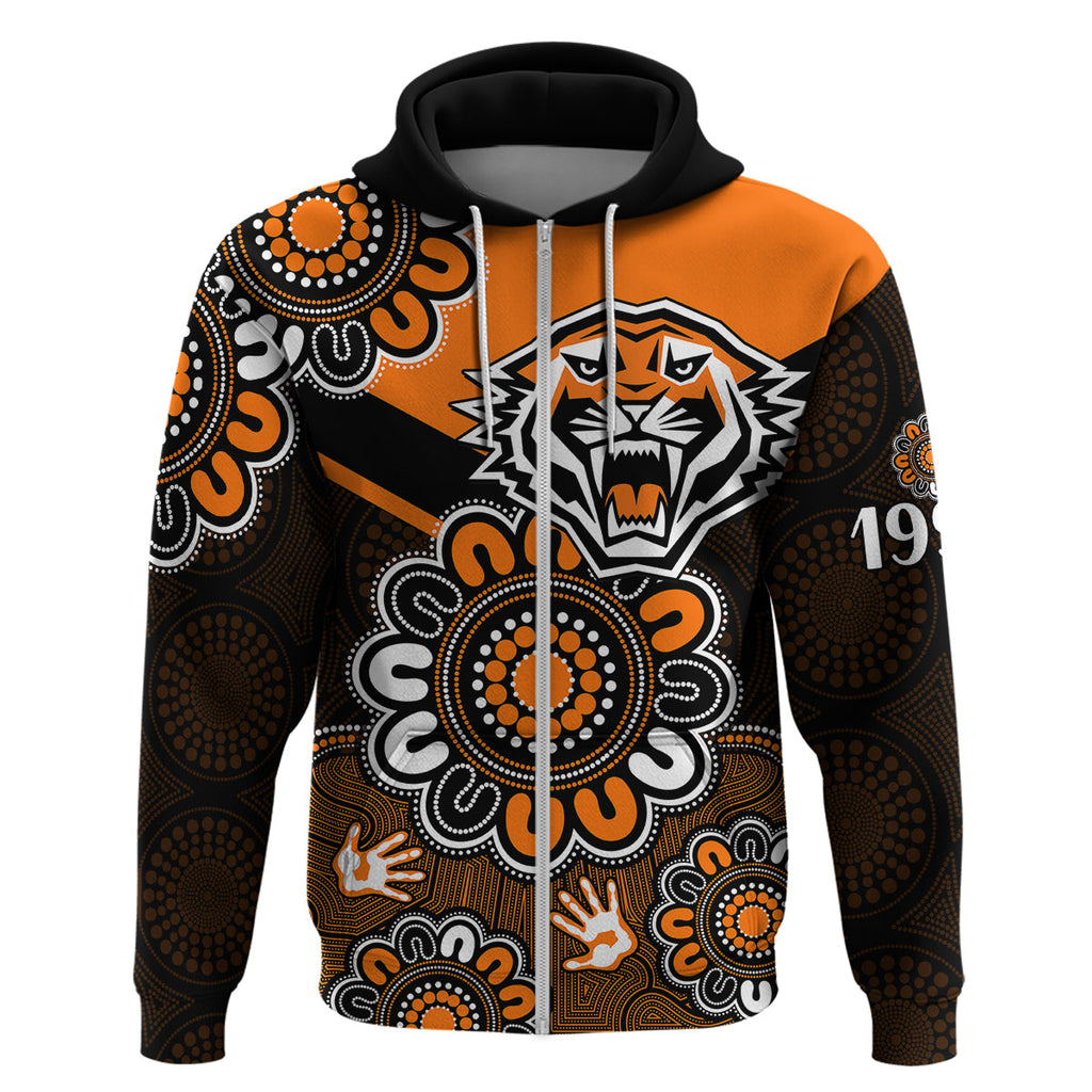 custom-personalised-nrl-wests-tigers-rugby-founded-1999-aboriginal-hoodie