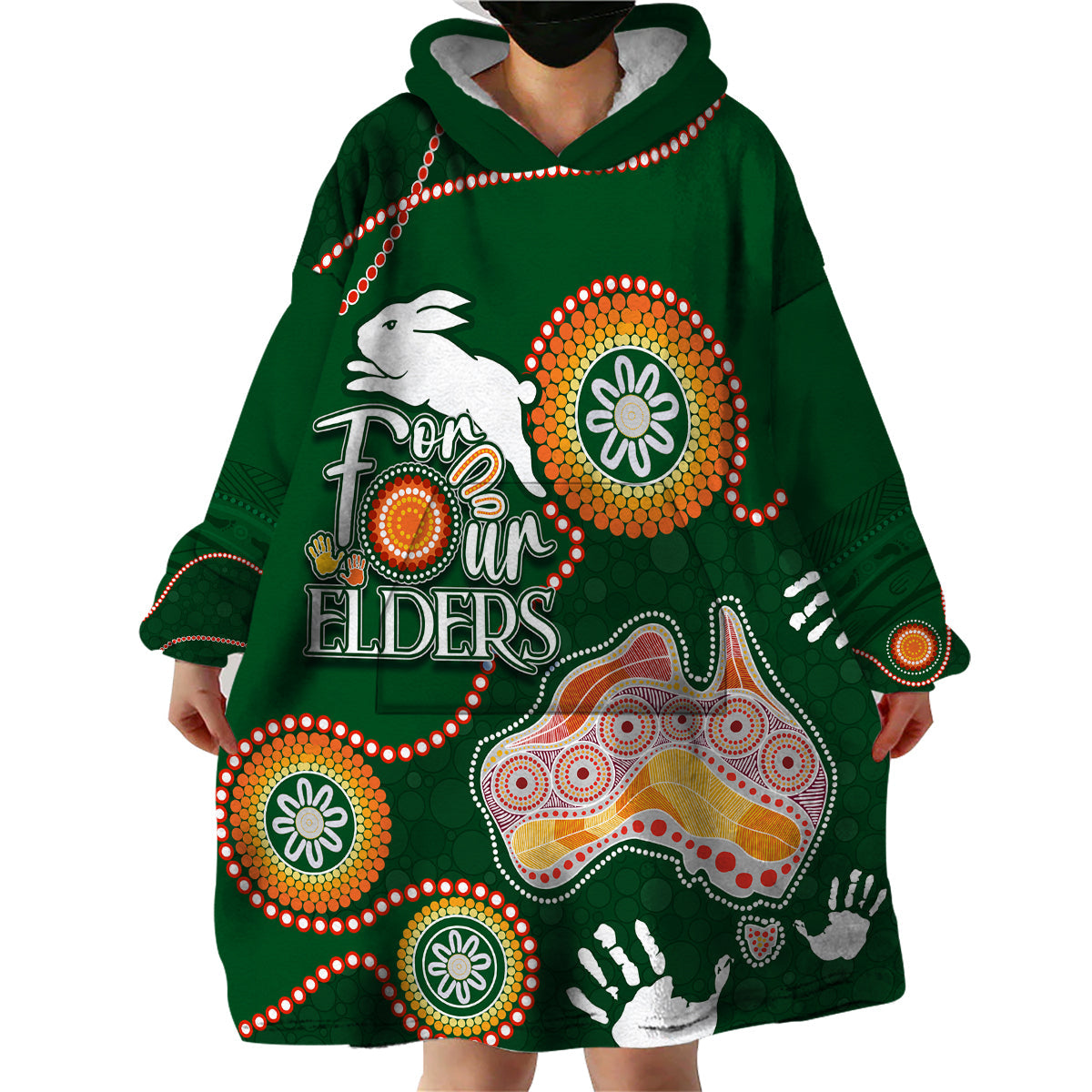 personalised-naidoc-week-2023-nrl-rabbitohs-for-our-elders-wearable-blanket-hoodie