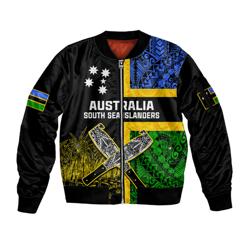 australian-south-sea-islanders-flag-style-sleeve-zip-bomber-jacket