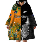 cusotm-personalised-aussie-and-aotearoa-rugby-7s-kangaroos-mix-tiki-fern-wearable-blanket-hoodie