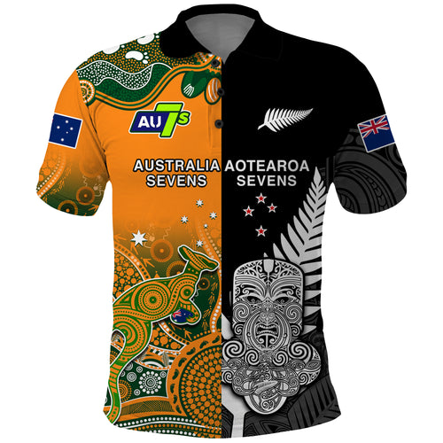 cusotm-personalised-aussie-and-aotearoa-rugby-7s-kangaroos-mix-tiki-fern-polo-shirt