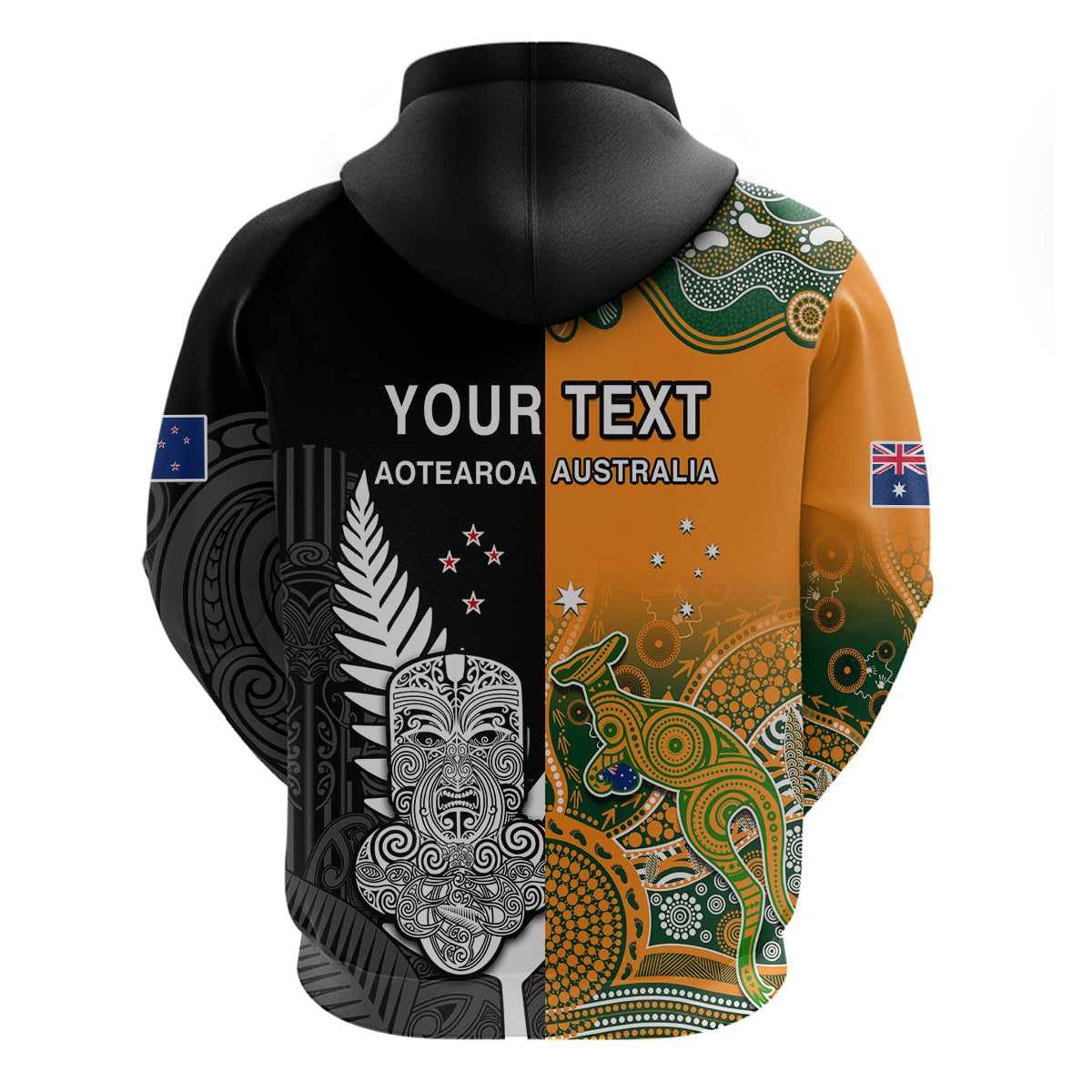 cusotm-personalised-aussie-and-aotearoa-rugby-7s-kangaroos-mix-tiki-fern-hoodie