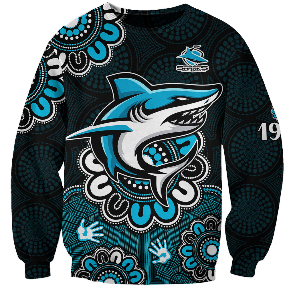 custom-personalised-nrl-cronulla-sutherland-sharks-rugby-sharkies-1963-aboriginal-sweatshirt