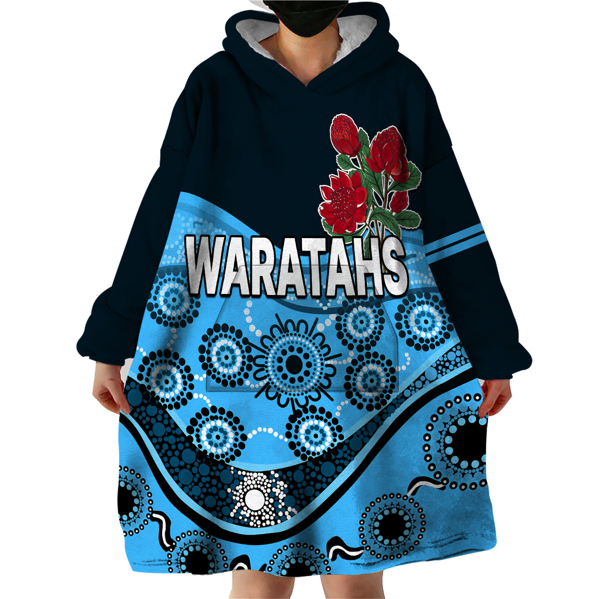 custom-personalised-waratahs-rugby-wearable-blanket-hoodie-nsw-red-waratahs-indigenous